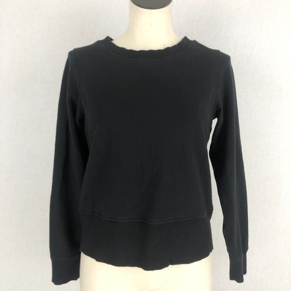 Puma Black Open Back Sweatshirt Women's Size Small Zipper Back Crewneck SAMPLE - Picture 2 of 10